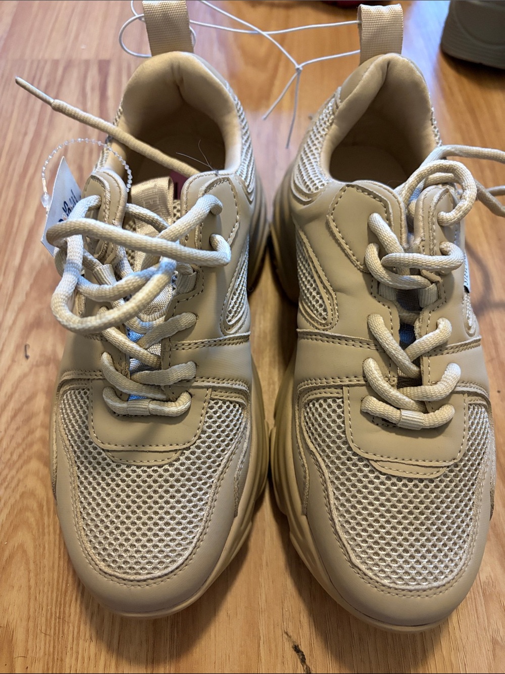 Steve Madden Beige Platform Sneakers